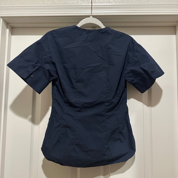 Rag & Bone Victorine Short Sleeve Button Front Shirt Night Blue - Picture 11 of 12